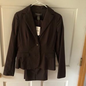 Dress jacket and matching pants espresso brown